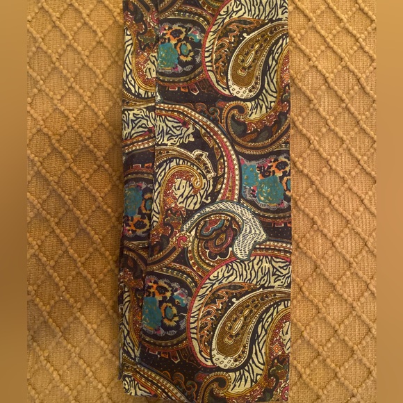 Boho Patterned Silky Infinity Scarf - Picture 2 of 2